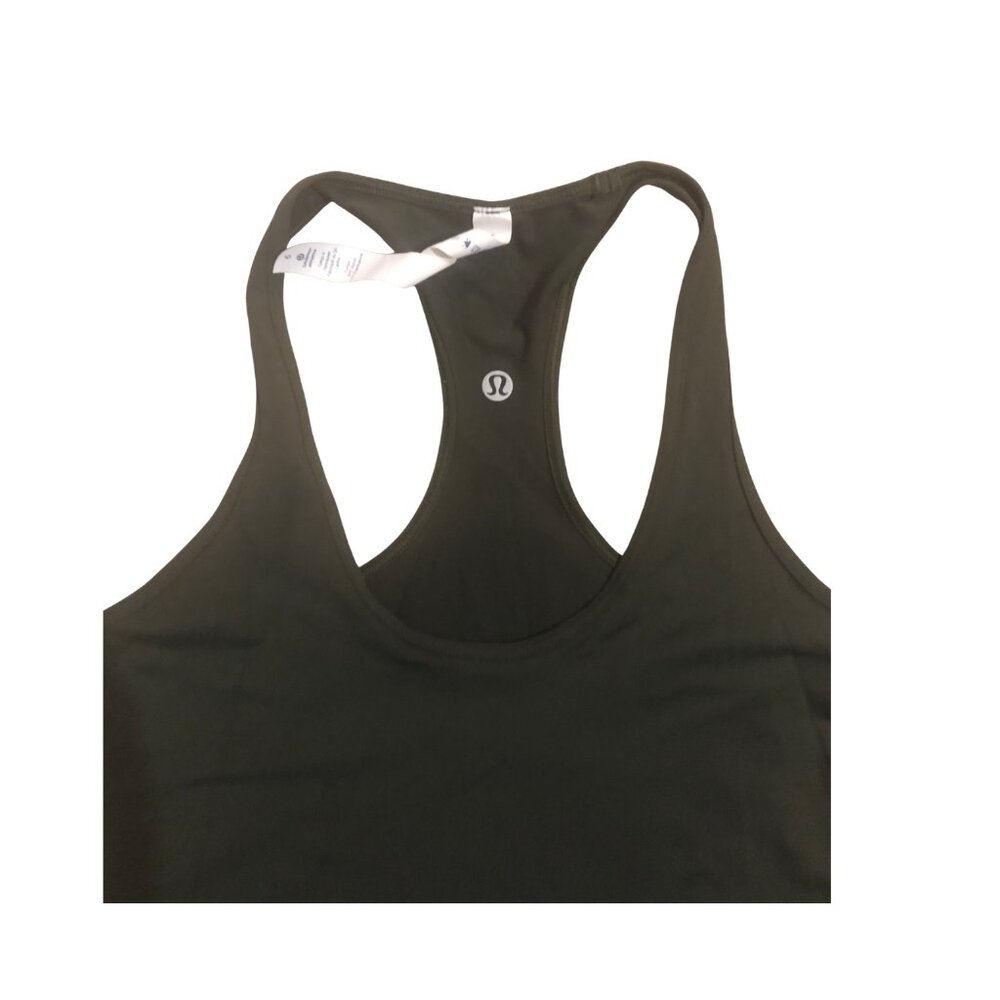 Lululemon Cool Dark Olive Green Camo Racerback Tank size 6 - Picture 4 of 5